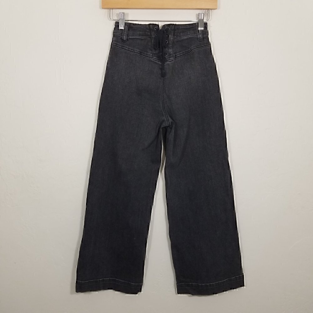 We The Free People High Waist Super Stretch Crop Jeans Size 24 - Picture 4 of 6